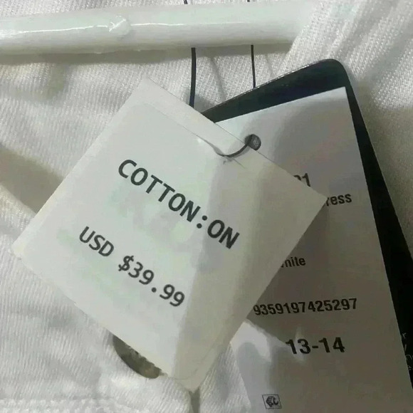 Cotton On Kids White Dress Size 13-14 NWT - Picture 4 of 6